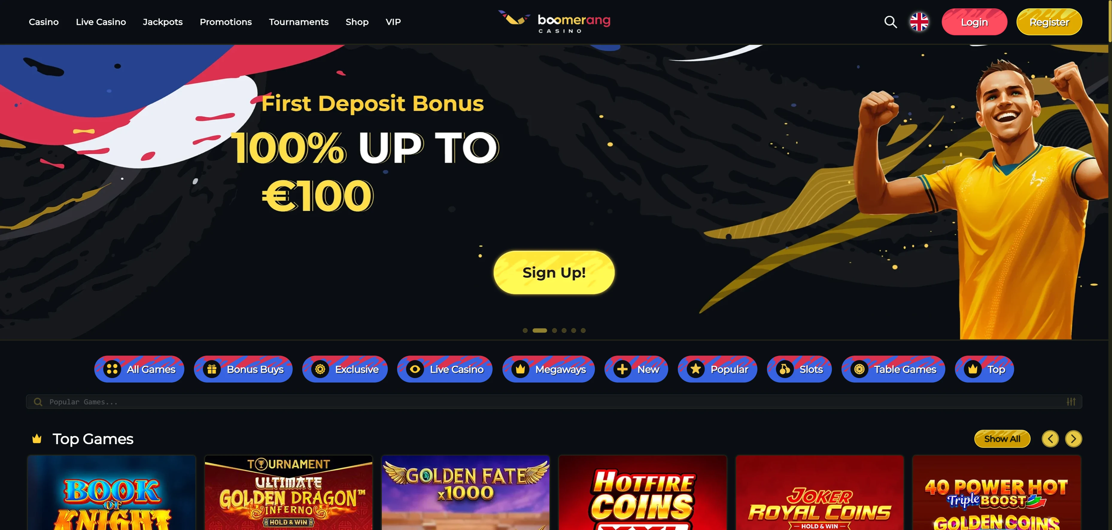 Boomerang Casino Tablet App Preview